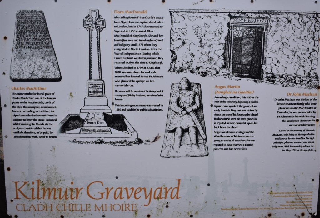 Flora Macdonald graveyard plaque